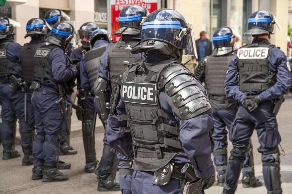 An image showcasing the Alabama State Port Authority Police in action at Mobile, Alabama